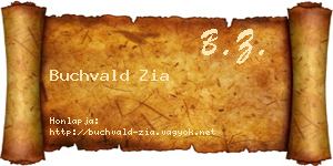 Buchvald Zia névjegykártya